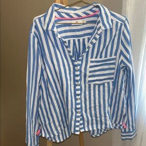 Vineyard Vines Blue/Pink Striped Shirt